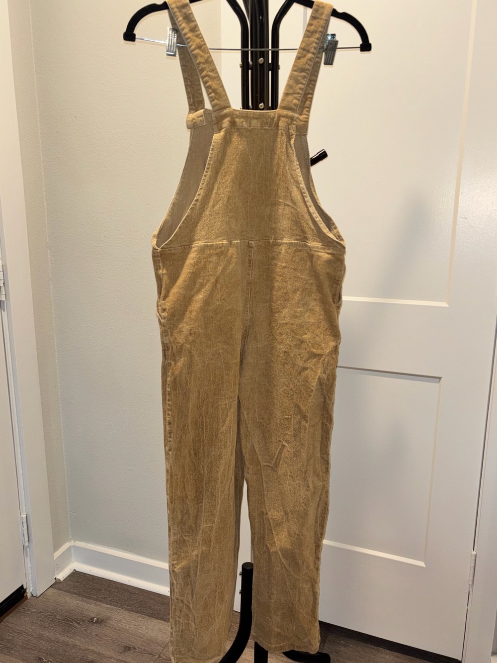 Umgee Tan Corduroy Women's Overalls - Picture 2 of 3